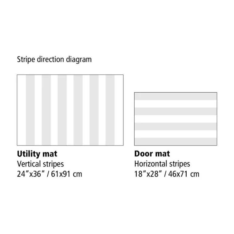 Skinny Stripe dørmatte 46x71 cm mushroom