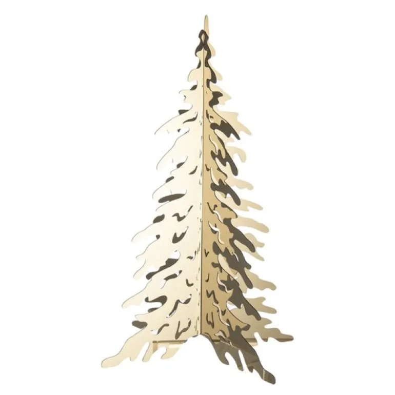 Skog dekorasjon juletre 12,5 cm gull