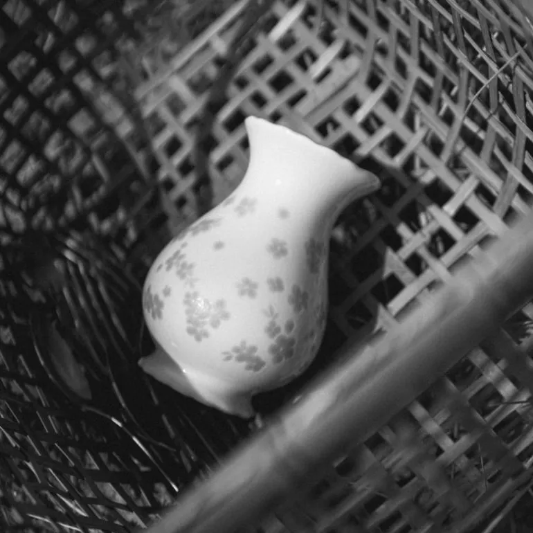 Slåpeblom vase varmgrå