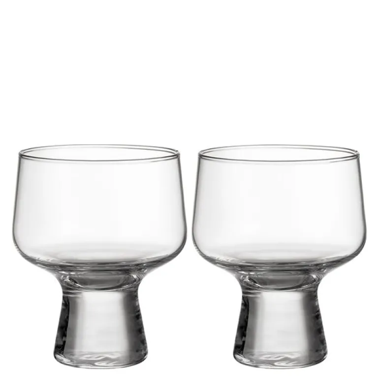 Solare glass på fot 29 cl 2 stk klar
