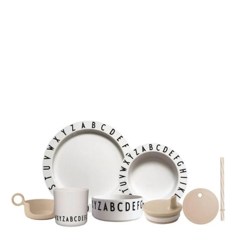 Spis & lær barneservise beige