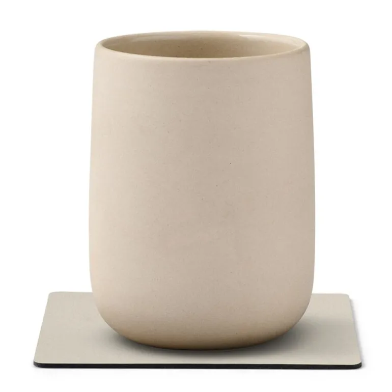Square Nupo glassbrikke 10x10 cm oyster white