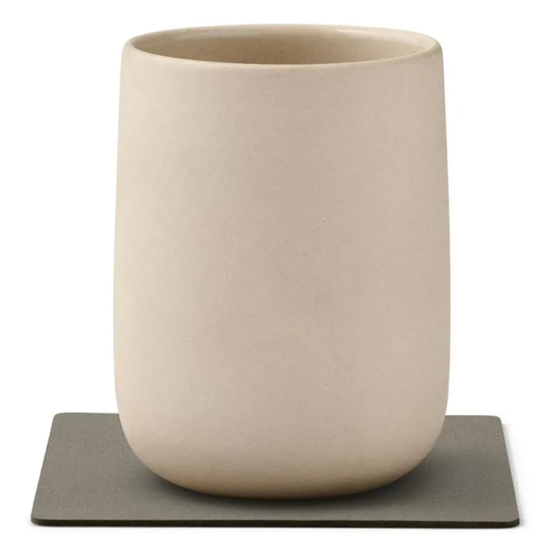 Square Nupo glassbrikke 10x10 cm flint grey