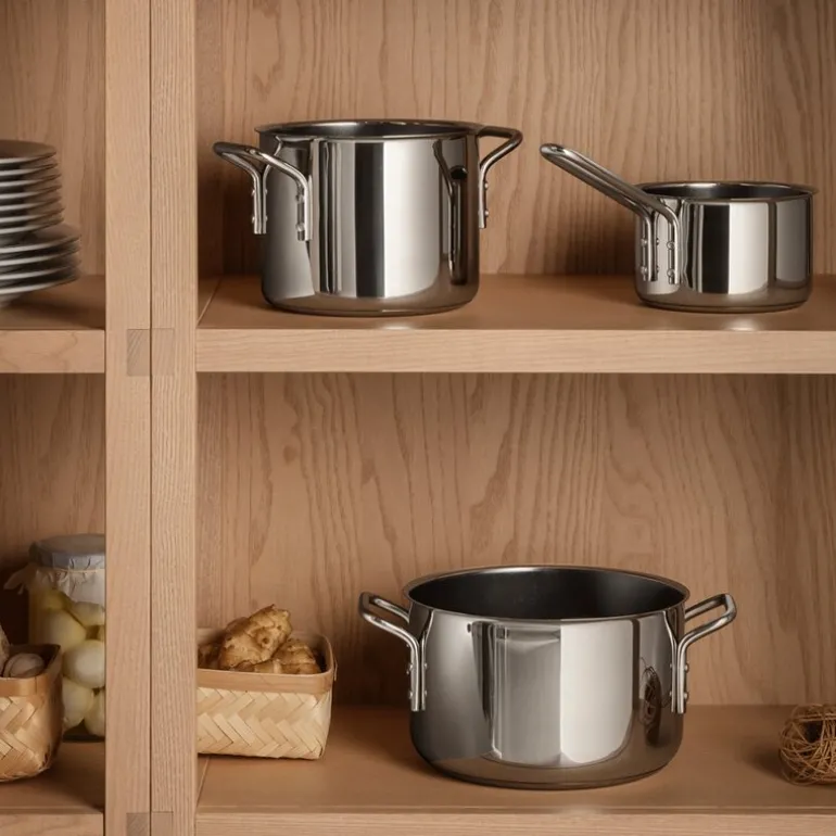 Stainless Steel grytesett 3 deler keramisk Slip-Let® belegg