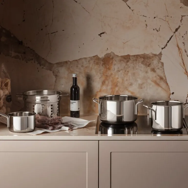 Stainless Steel grytesett 5 deler