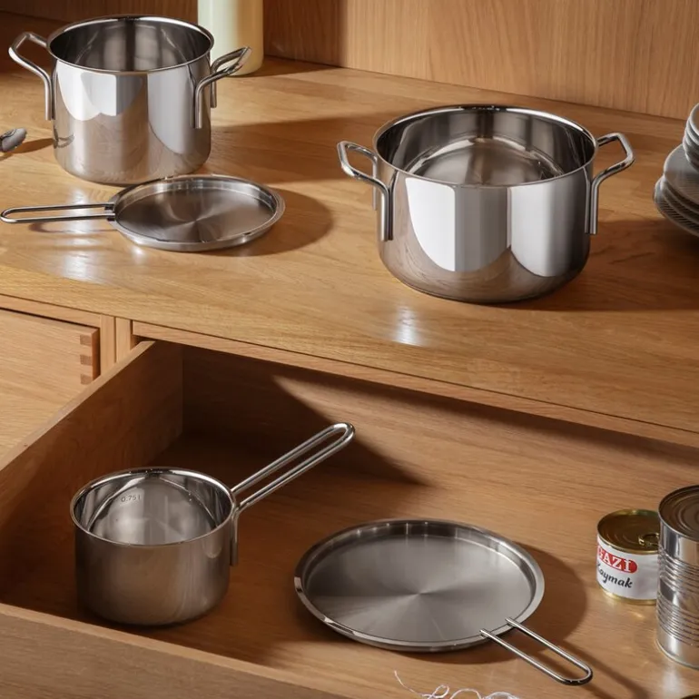 Stainless Steel grytesett 3 deler