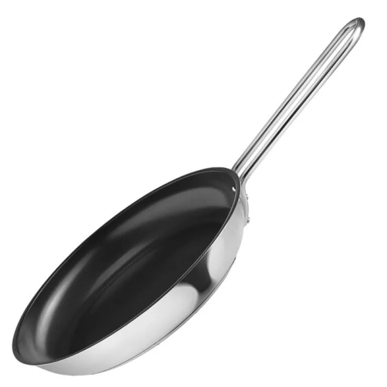 Stainless Steel stekepanne 24 cm keramisk Slip-Let® belegg