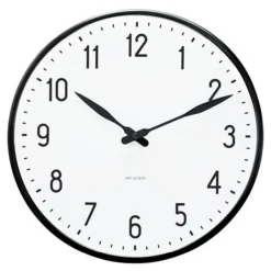 Station veggur 21 cm hvit/svart