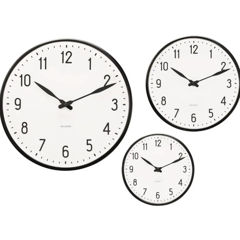 Station veggur 21 cm hvit/svart