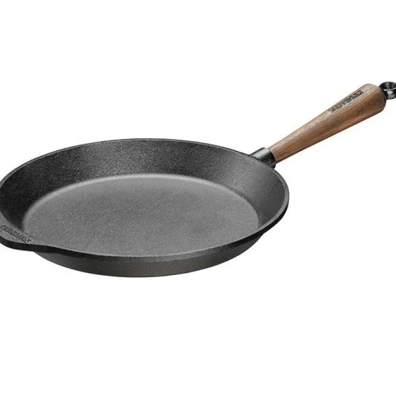 Stekepanne 28 cm med valnøtt håndtak