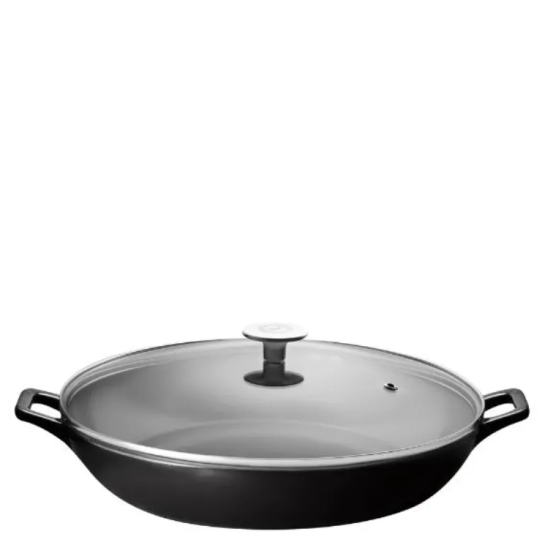 Stenfors buffetgryte med glasslokk 3L svart