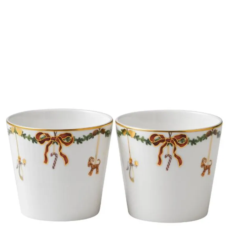 Stjerne Riflet Jul serveringskopp 30 cl 2 stk