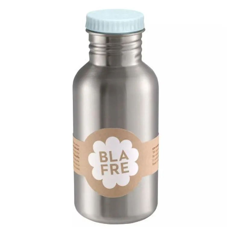 Stålflaske 500 ml lys blå