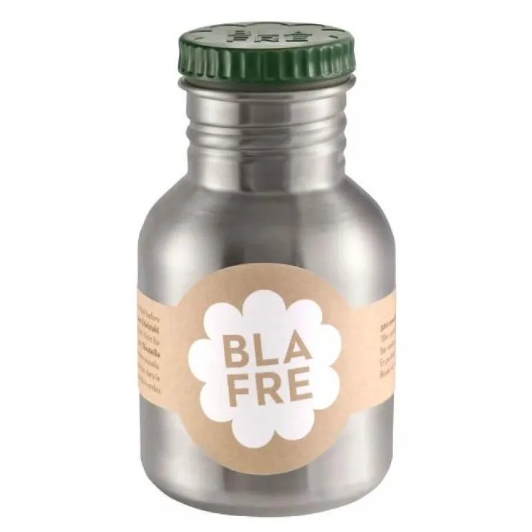 Stålflaske 300 ml mørk grønn
