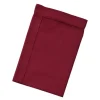 Stoffserviett med brodert hullsøm 50x50 cm mørkerød