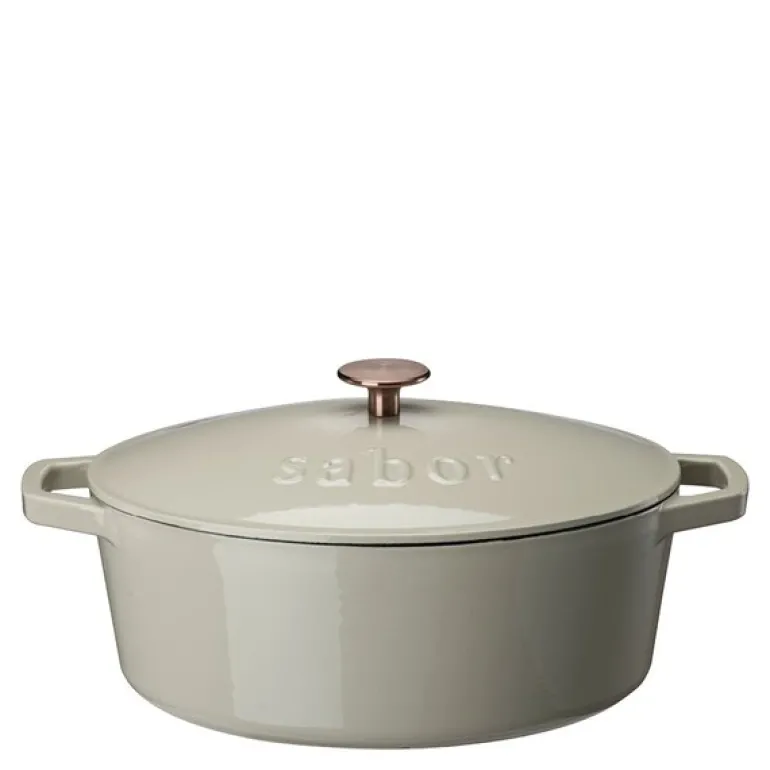 Støpejernsgryte 5,7 L warm grey