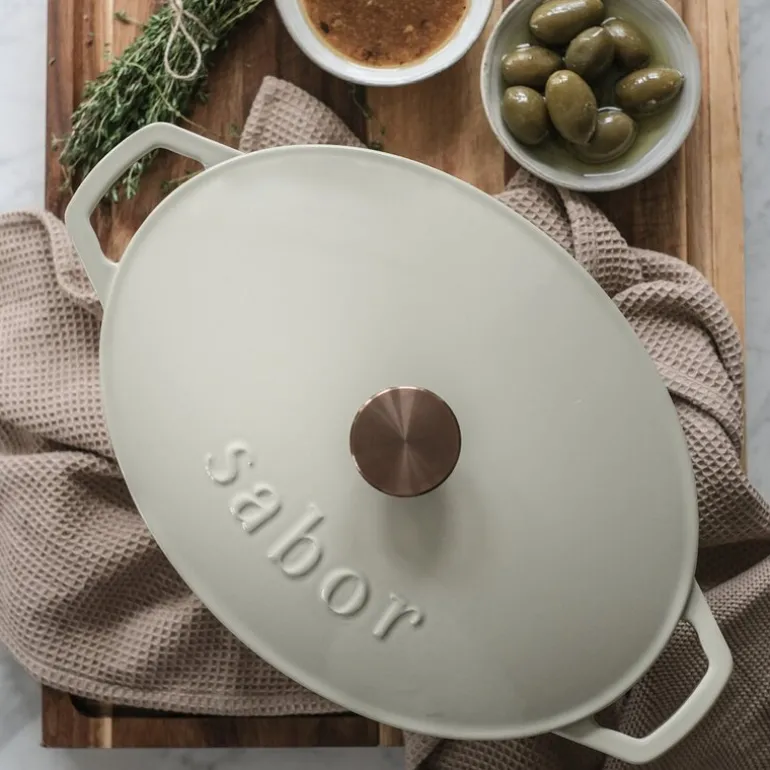 Støpejernsgryte 5,7 L warm grey
