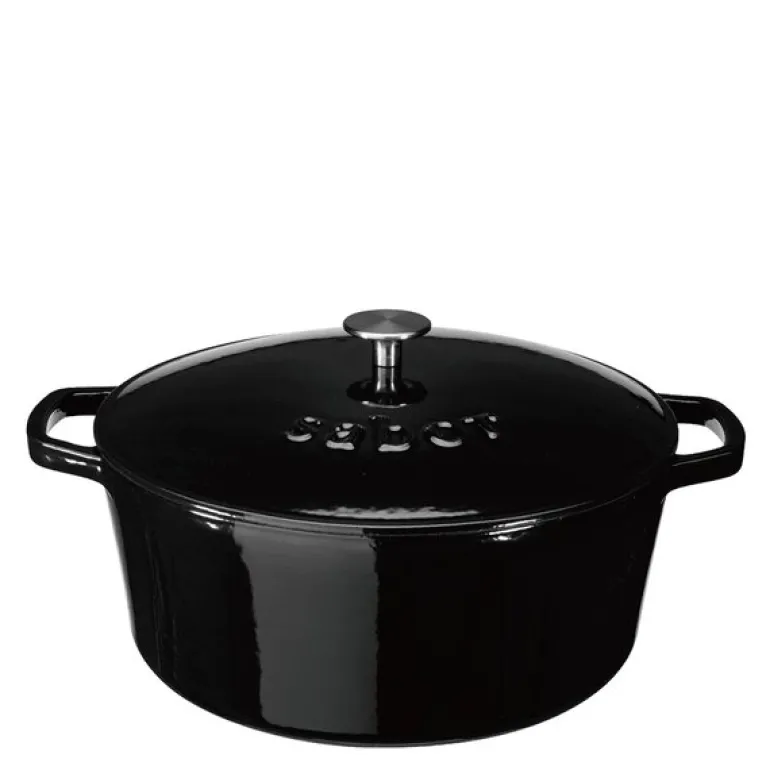 Støpejernsgryte 9,5L svart