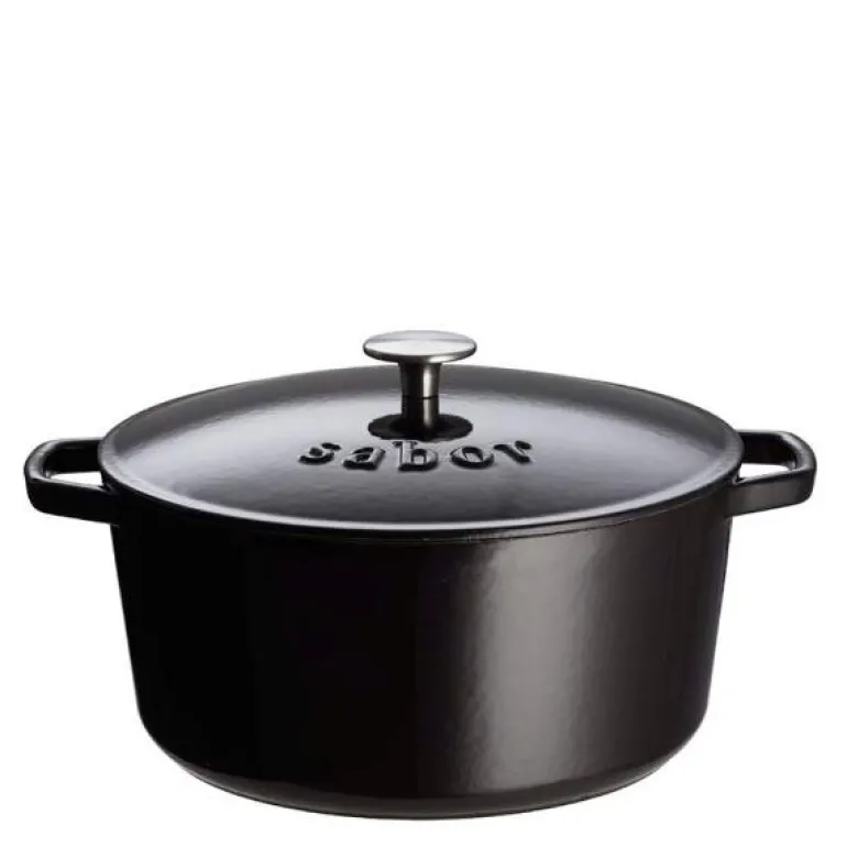 Støpejernsgryte 6,7L svart