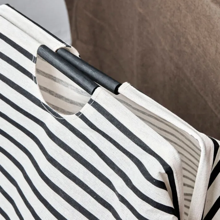 Stripes vaskepose 40 cm svart/hvit