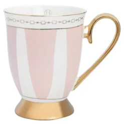 Strisce kopp 28 cl rosa/gull