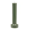 Styles kubbelys 8x23 cm parafin/stearin dark green