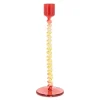 Styles lysestake glass 7,4x20,3 cm gul/rød
