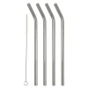 Sugerør med knekk 21,5 cm 4 stk glass smoke