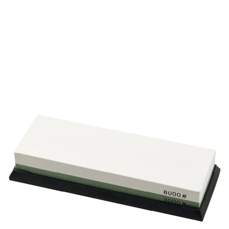 Suri slipestein 3000/8000 med gummibase 18 cm hvit/grønn