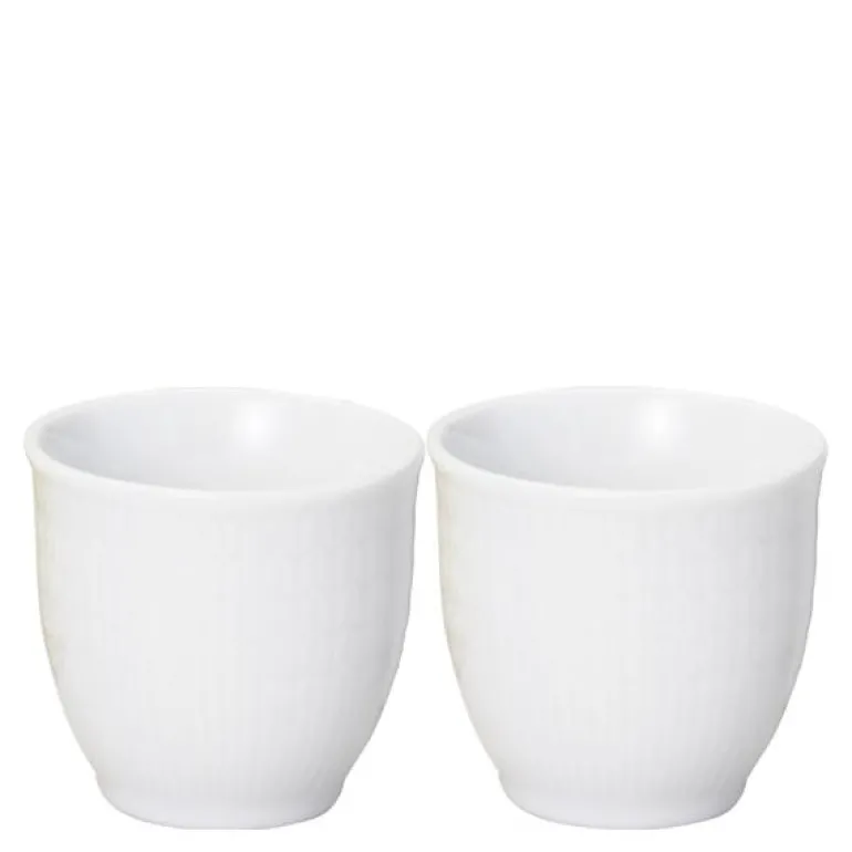 Swedish Grace eggeglass 4 cl 2 stk snø/hvit