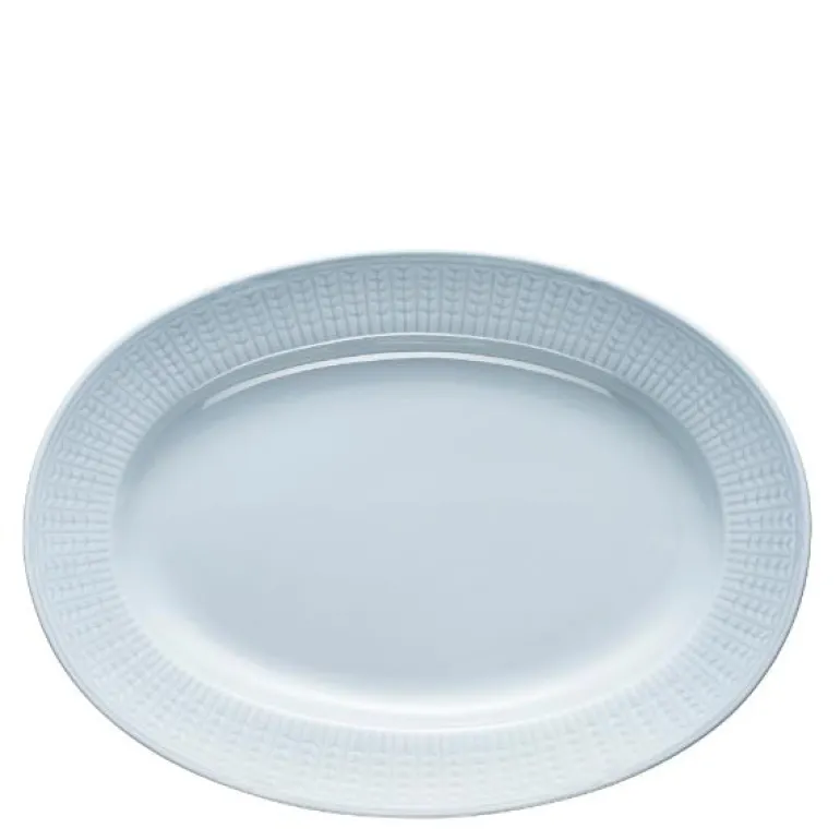 Swedish Grace ovalt fat 32 cm is/grå