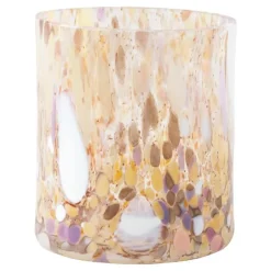 Swirl drikkeglass/lykt 35 cl brun multi