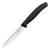 Swiss classic grønnsakskniv bølget 10 cm svart