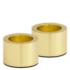 Taper Candle lysestake 3,2x2,3 cm 2 stk matt gull
