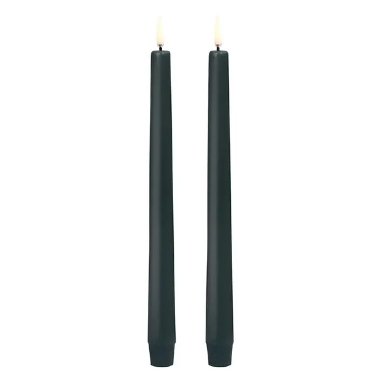 Taper Candles kronelys 2,3x25 cm 2 stk svart