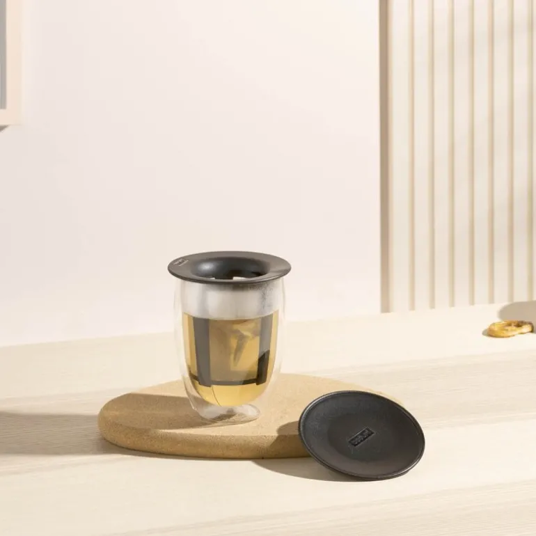 Tea for one teglass m/sil 35 cl svart