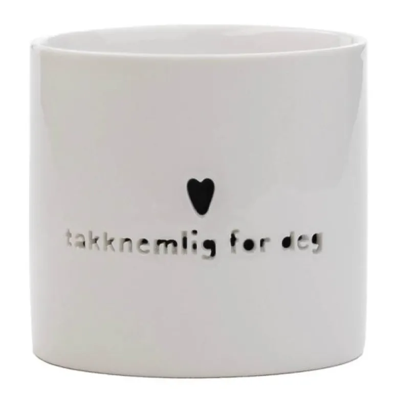 Telysholder medium takknemlig for deg