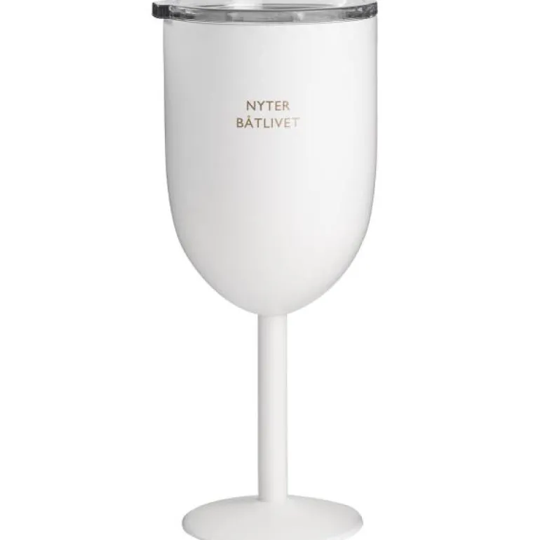 Termo vinglass nyter båtlivet 40 cl hvit