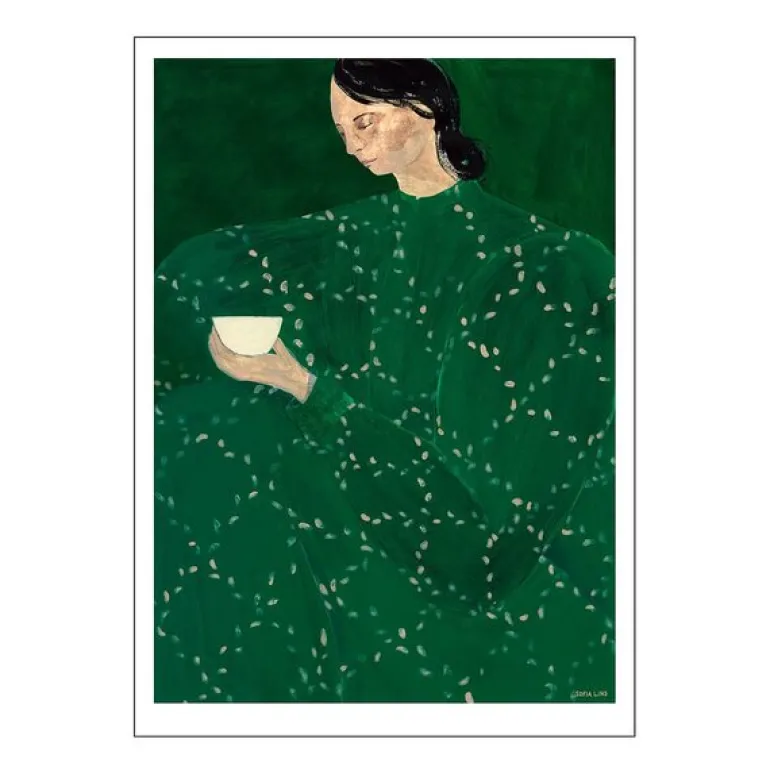 The Poster Club x Sofia Lind poster 30x40 cm coffee alone at place de clichy