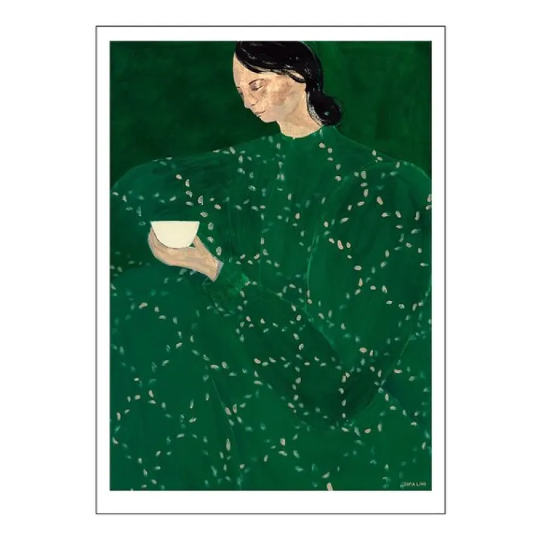 The Poster Club x Sofia Lind poster 50x70 cm coffee alone at place de clichy