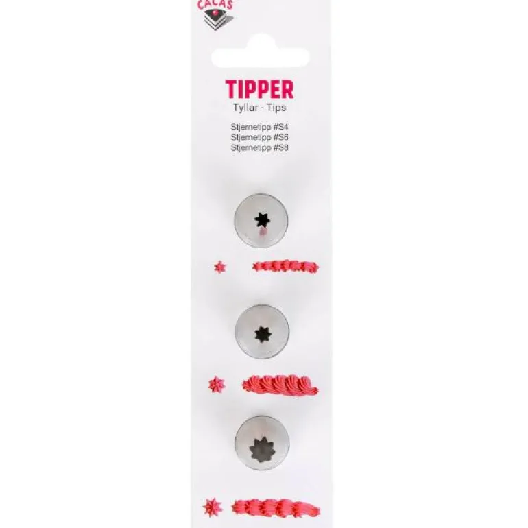 Tippsett stjerne S4, S6 og S8