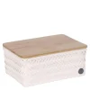 Top Fit Medium høy oppbevaringskurv m/lokk 24x18x11 cm champagne