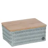 Top Fit Medium høy oppbevaringskurv m/lokk 24x18x11 cm eucalyptus