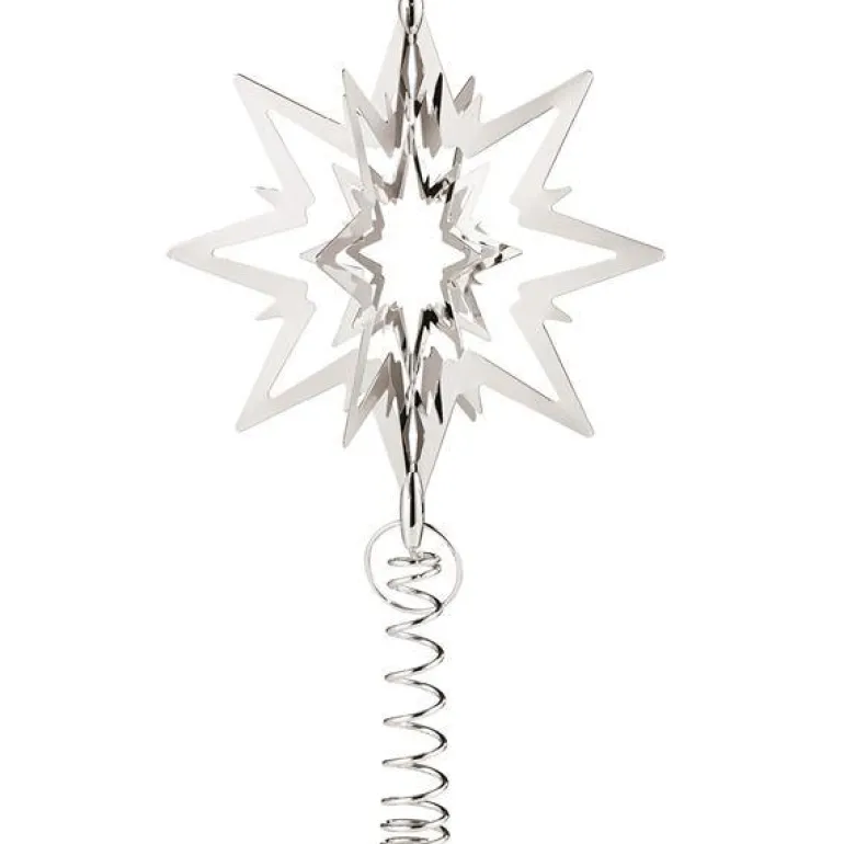 Top Star toppstjerne medium 21 cm sølv