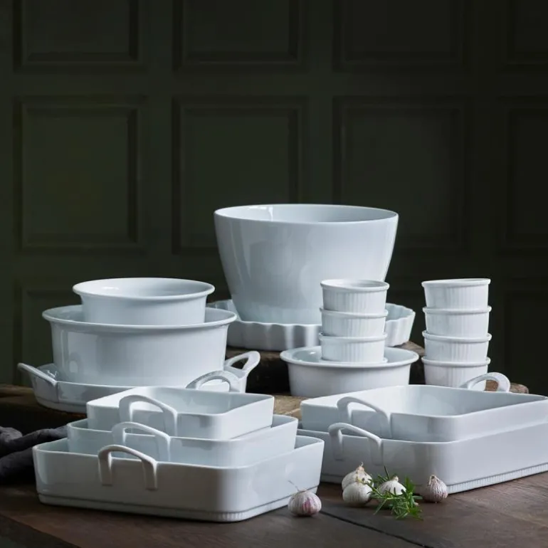 Toulouse ildfast form 22x22x6 cm hvit