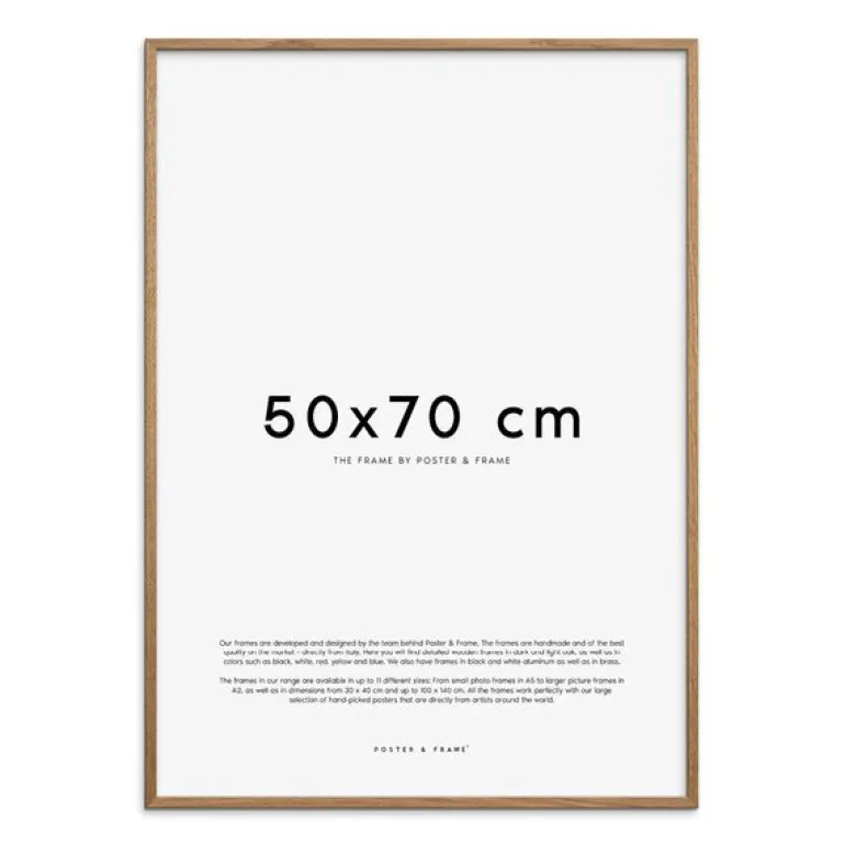 Treramme 50x70 cm lys eik
