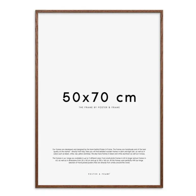 Treramme 50x70 cm mørk eik