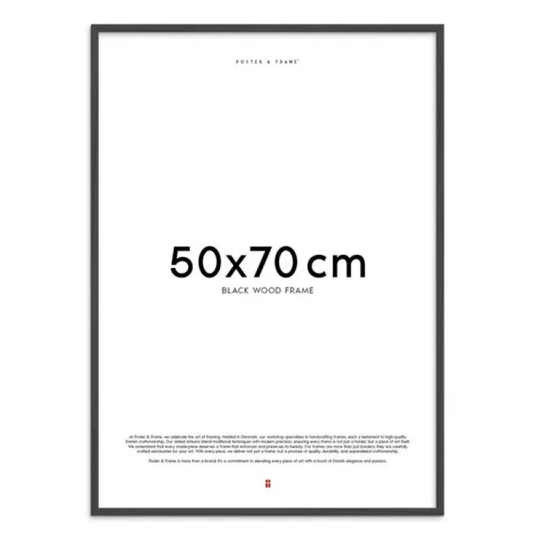 Treramme 50x70 cm svart