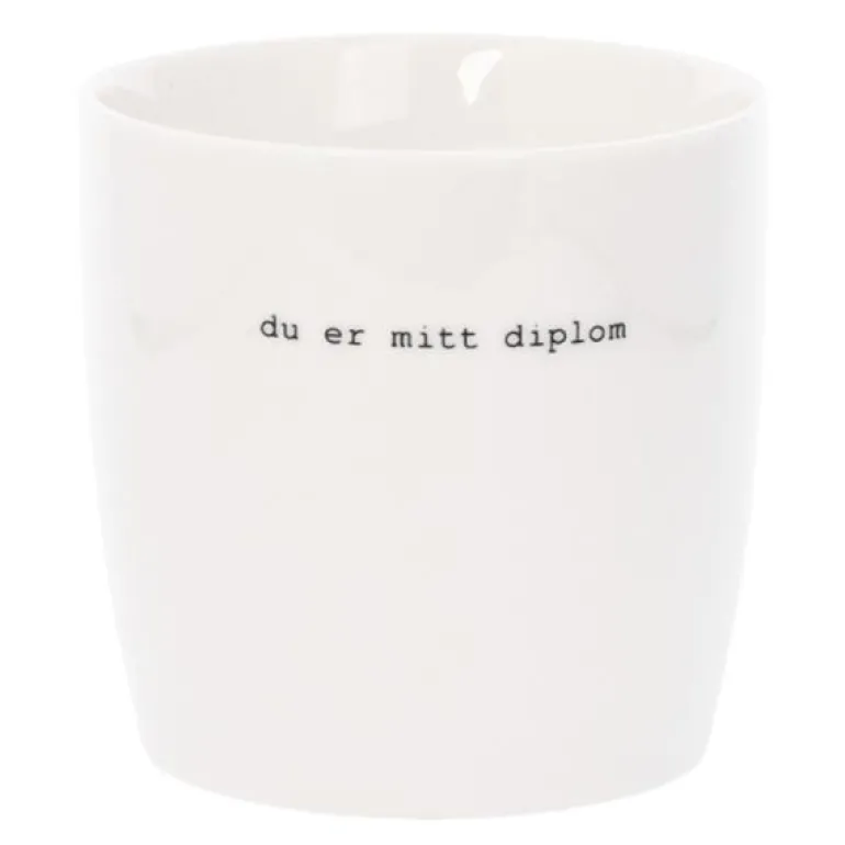 Trygve Skaug krus du er mitt diplom 30 cl hvit