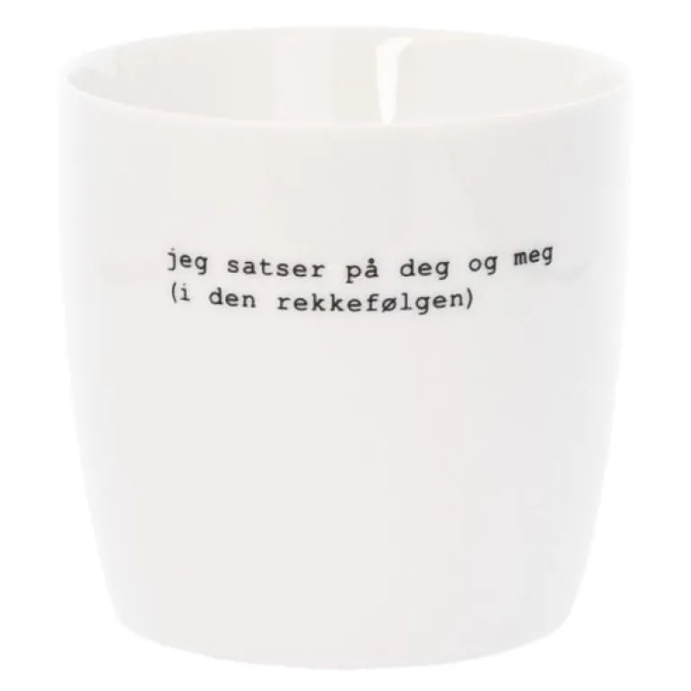 Trygve Skaug krus jeg satser på deg og meg 30 cl hvit